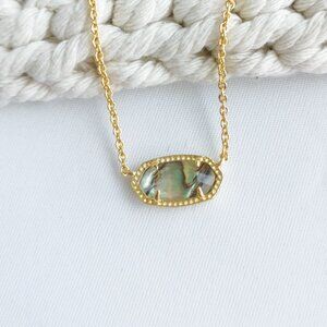 Kendra Scott Elisa Gold Abalone Shell Necklace
